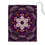 Rosette Kaleidoscope Mosaic Abstract Background Art Drawstring Pouch (5XL)