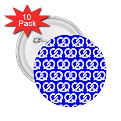 Blue Pretzel Illustrations Pattern 2 25  Buttons (10 Pack)  by GardenOfOphir