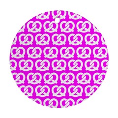 Pink Pretzel Illustrations Pattern Ornament (round) by GardenOfOphir