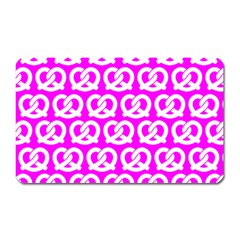 Pink Pretzel Illustrations Pattern Magnet (rectangular) by GardenOfOphir