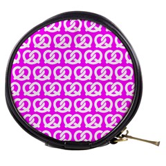 Pink Pretzel Illustrations Pattern Mini Makeup Bag by GardenOfOphir