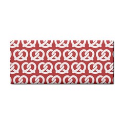 Trendy Pretzel Illustrations Pattern Hand Towel by GardenOfOphir