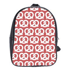 Trendy Pretzel Illustrations Pattern School Bag (xl) by GardenOfOphir