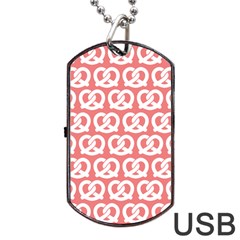 Chic Pretzel Illustrations Pattern Dog Tag Usb Flash (two Sides) by GardenOfOphir