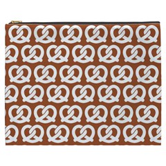 Brown Pretzel Illustrations Pattern Cosmetic Bag (xxxl) by GardenOfOphir