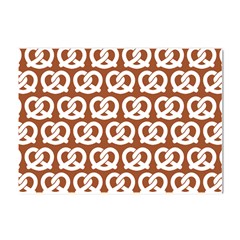 Brown Pretzel Illustrations Pattern Crystal Sticker (a4) by GardenOfOphir