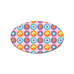 Chic Floral Pattern Sticker Oval (10 Pack) by GardenOfOphir