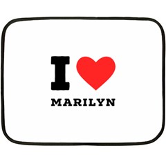 I Love Marilyn One Side Fleece Blanket (mini) by ilovewhateva