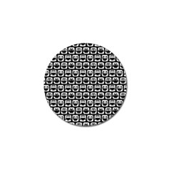 Black And White Owl Pattern Golf Ball Marker (4 Pack) by GardenOfOphir