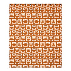 Orange And White Owl Pattern Shower Curtain 60  X 72  (medium)  by GardenOfOphir