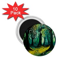 Ai Generated Trees Forest Mystical Forest Nature Art 1 75  Magnets (10 Pack)  by Ravend