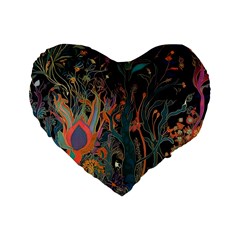 Ai Generated Trees Forest Mystical Forest Nature Standard 16  Premium Heart Shape Cushions