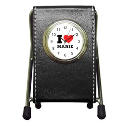 I Love Marie Pen Holder Desk Clock by ilovewhateva