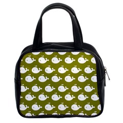 Cute Whale Illustration Pattern Classic Handbag (two Sides) by GardenOfOphir