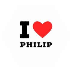I Love Philip Wooden Puzzle Hexagon by ilovewhateva