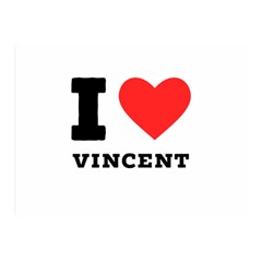 I Love Vincent  Two Sides Premium Plush Fleece Blanket (mini) by ilovewhateva