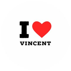 I Love Vincent  Wooden Puzzle Round by ilovewhateva