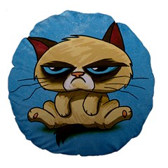 Grumpy Cat Large 18  Premium Round Cushions