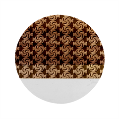 Candy Illustration Pattern Marble Wood Coaster (round) by GardenOfOphir