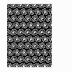 Black And White Gerbera Daisy Vector Tile Pattern Large Garden Flag (two Sides) by GardenOfOphir