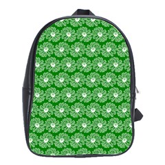 Gerbera Daisy Vector Tile Pattern School Bag (large) by GardenOfOphir