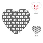 Modern Chic Vector Camera Illustration Pattern Playing Cards Single Design (Heart)