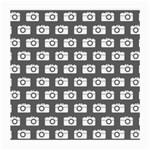 Modern Chic Vector Camera Illustration Pattern Medium Glasses Cloth (2 Sides)