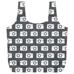 Modern Chic Vector Camera Illustration Pattern Full Print Recycle Bag (XXL)