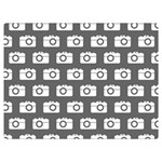 Modern Chic Vector Camera Illustration Pattern Premium Plush Fleece Blanket (Extra Small)
