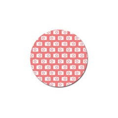 Modern Chic Vector Camera Illustration Pattern Golf Ball Marker by GardenOfOphir