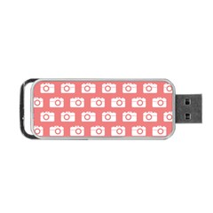 Modern Chic Vector Camera Illustration Pattern Portable Usb Flash (one Side) by GardenOfOphir