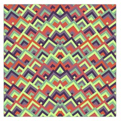 Trendy Chic Modern Chevron Pattern Square Satin Scarf (36  X 36 ) by GardenOfOphir