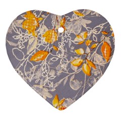 Fabric Floral Background Ornament (heart)
