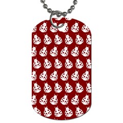 Ladybug Vector Geometric Tile Pattern Dog Tag (two Sides) by GardenOfOphir