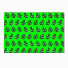 Ladybug Vector Geometric Tile Pattern Postcard 4 x 6  (pkg Of 10) by GardenOfOphir