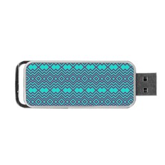 Chevron Zigzag Pattern Portable Usb Flash (two Sides)