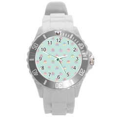 Butterfly-15 Round Plastic Sport Watch (l) by nateshop