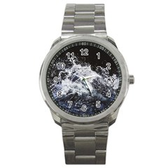 Tempestuous Beauty Art Print Sport Metal Watch by dflcprintsclothing