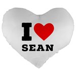 I love sean Large 19  Premium Heart Shape Cushions