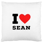 I love sean Standard Premium Plush Fleece Cushion Case (One Side)