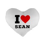 I love sean Standard 16  Premium Flano Heart Shape Cushions