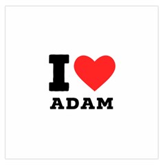 I Love Adam  Square Satin Scarf (36  X 36 ) by ilovewhateva