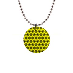 Abstract Knot Geometric Tile Pattern 1  Button Necklace by GardenOfOphir