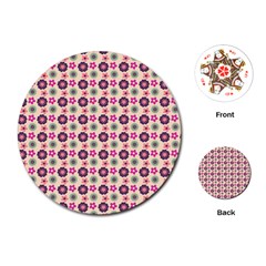 Cute Floral Pattern Playing Cards Single Design (round) by GardenOfOphir