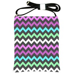 Chevron Pattern Gifts Shoulder Sling Bag by GardenOfOphir