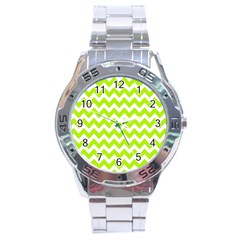 Chevron Pattern Gifts Stainless Steel Analogue Watch by GardenOfOphir