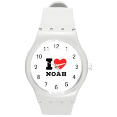 I Love Noah Round Plastic Sport Watch (m) by ilovewhateva