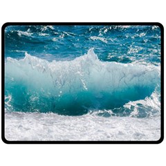 Waves Fleece Blanket (large) by nateshop