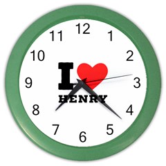 I Love Henry Color Wall Clock by ilovewhateva