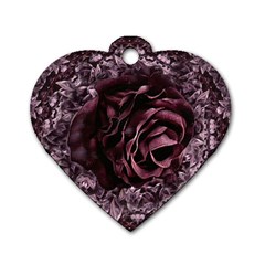 Rose Mandala Dog Tag Heart (two Sides) by MRNStudios